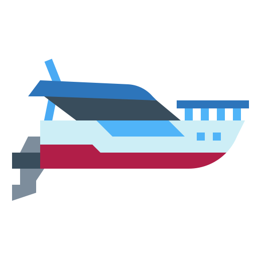łódź motorowa Smalllikeart Flat ikona