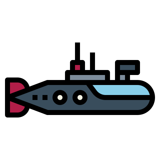 sottomarino Smalllikeart Lineal Color icona