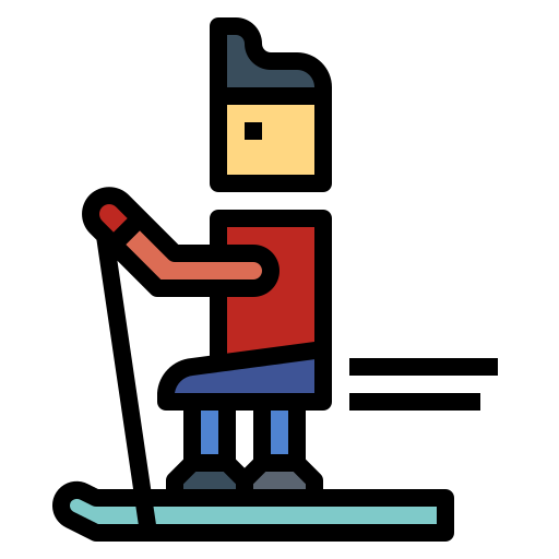 skifahren Smalllikeart Lineal Color icon