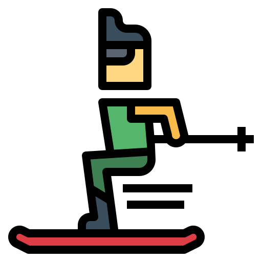スキー Smalllikeart Lineal Color icon