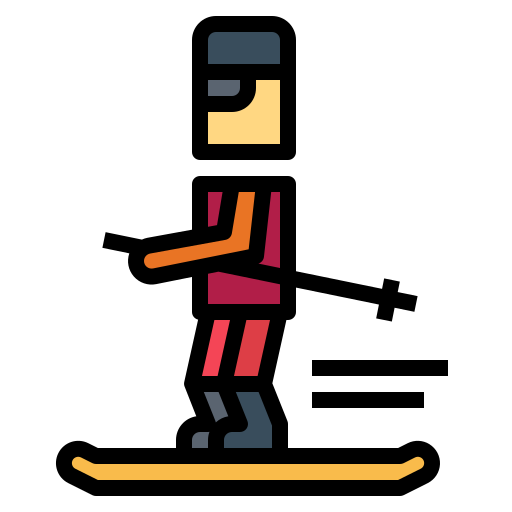 Ski Smalllikeart Lineal Color icon