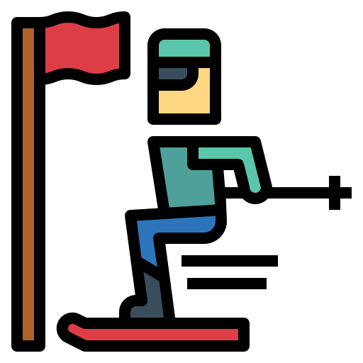 Slalom Smalllikeart Lineal Color icon