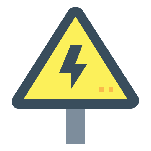 Warning sign Smalllikeart Flat icon