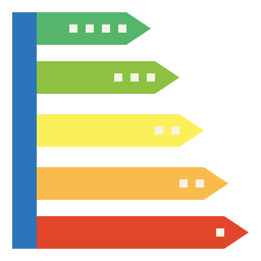 Energy class Smalllikeart Flat icon