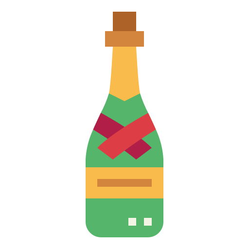 champagne Smalllikeart Flat icoon
