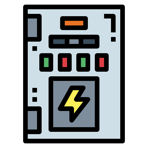 Electrical panel Smalllikeart Lineal Color icon