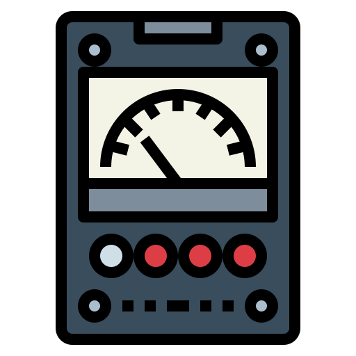 voltmeter Smalllikeart Lineal Color icon