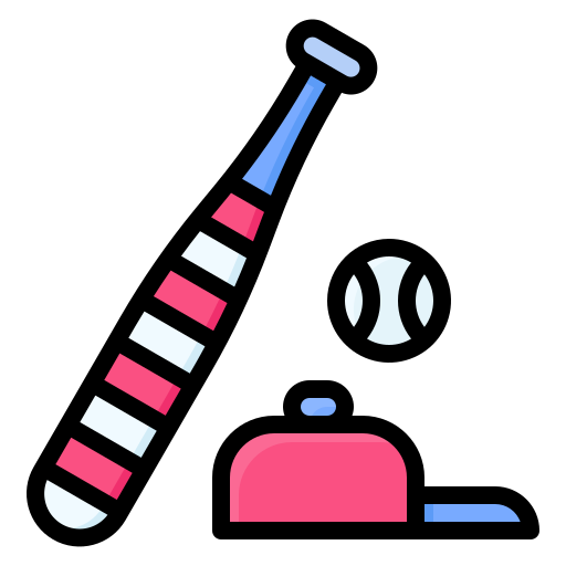 Baseball bat Generic Outline Color icon