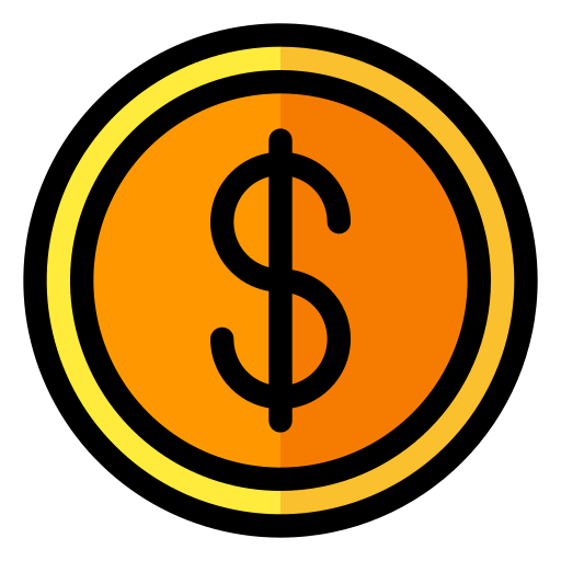 Монета доллар Generic Outline Color иконка
