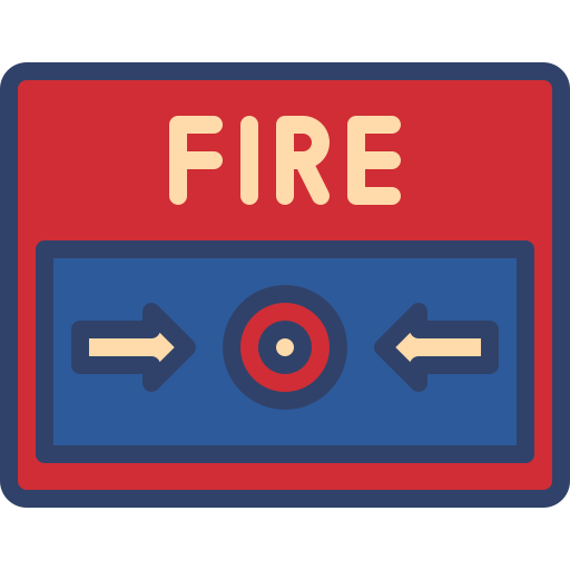 bouton d'incendie Generic Outline Color Icône