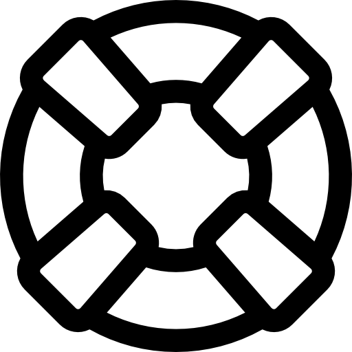 boya salvavidas Basic Rounded Lineal icono