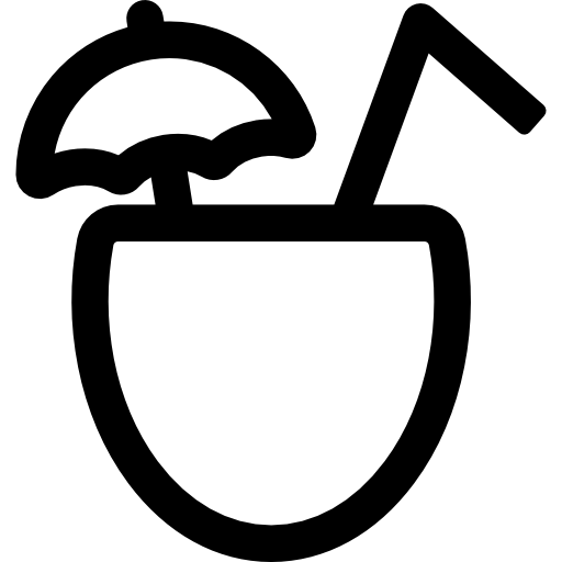 koktajl Basic Rounded Lineal ikona