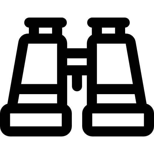 Binoculars Basic Rounded Lineal icon