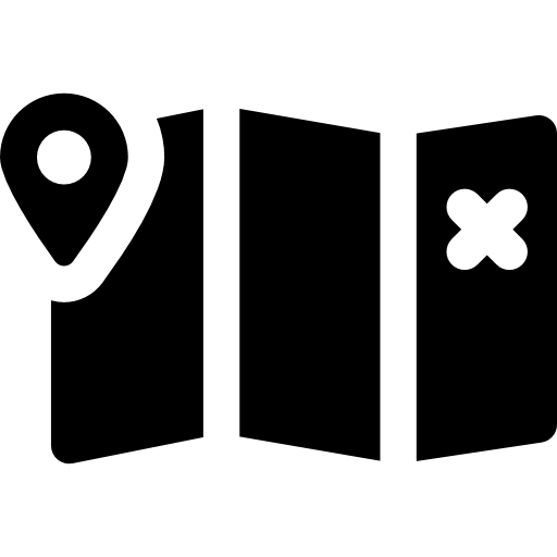 mapa Basic Rounded Filled ikona