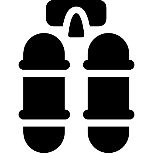 アクアラング Basic Rounded Filled icon