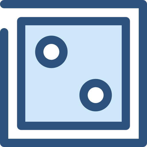 dado Monochrome Blue icono