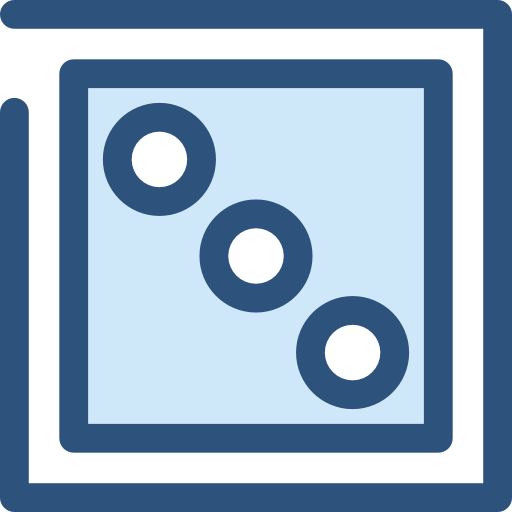 kostka do gry Monochrome Blue ikona
