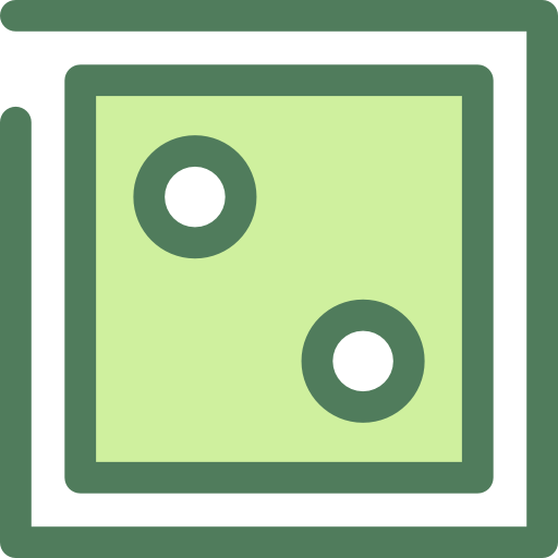 サイコロ Monochrome Green icon