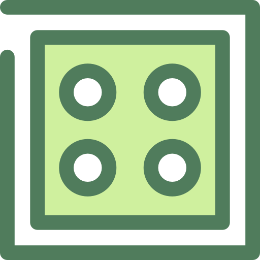 dobbelsteen Monochrome Green icoon