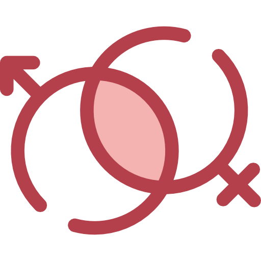 성별 Monochrome Red icon