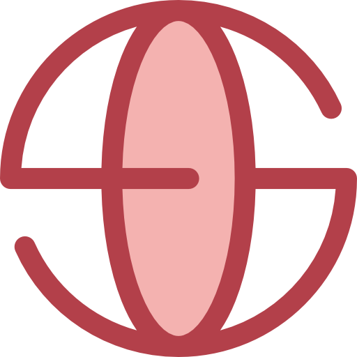 Sphere Monochrome Red icon