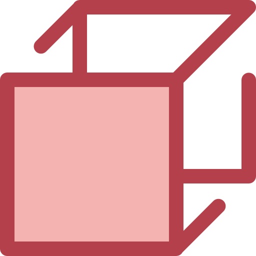 cube Monochrome Red Icône
