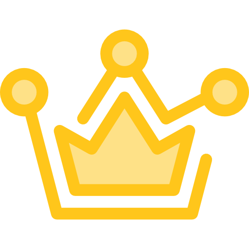 왕관 Monochrome Yellow icon