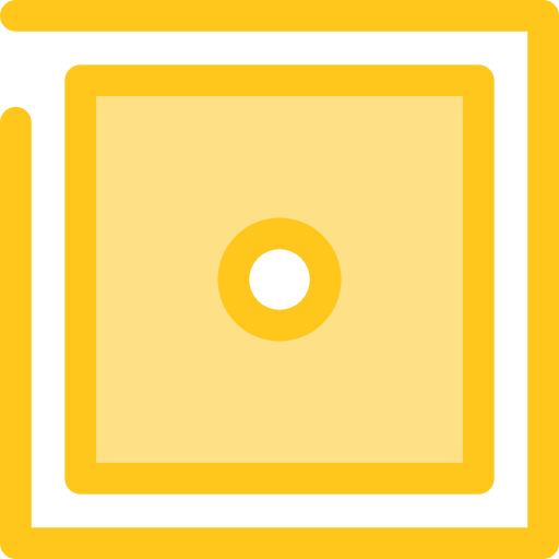 Dice Monochrome Yellow icon