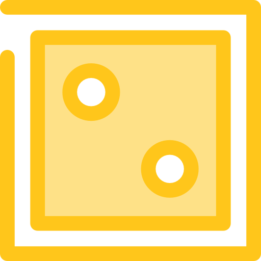 サイコロ Monochrome Yellow icon