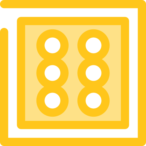 Dice Monochrome Yellow icon