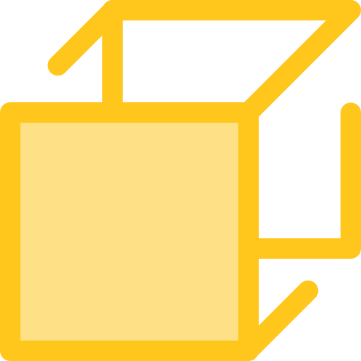 cube Monochrome Yellow Icône