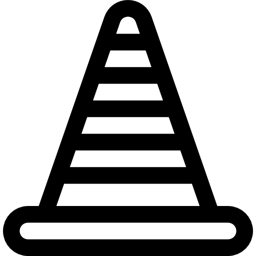 verkeerskegel Basic Rounded Lineal icoon