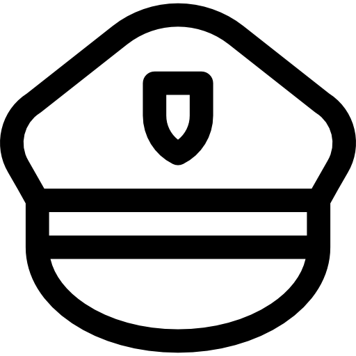 sombrero de policia Basic Rounded Lineal icono