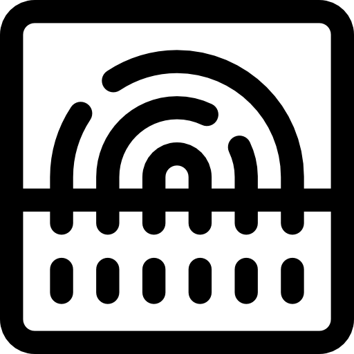 Fingerprint scan Basic Rounded Lineal icon