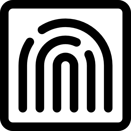 odcisk palca Basic Rounded Lineal ikona