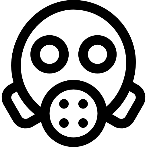 máscara de gas Basic Rounded Lineal icono