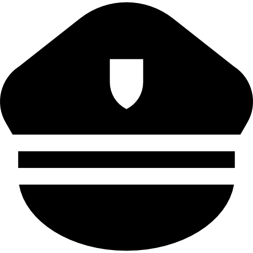 sombrero de policia Basic Rounded Filled icono