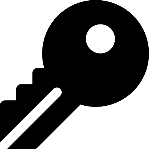 Key Basic Rounded Filled icon