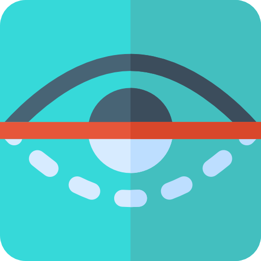 escaneo ocular Basic Rounded Flat icono