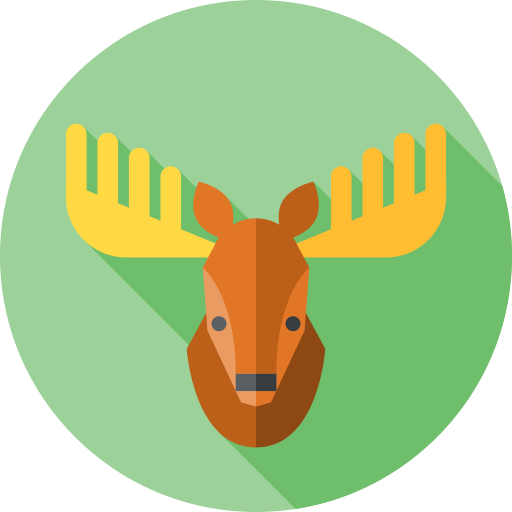 Moose Flat Circular Flat icon