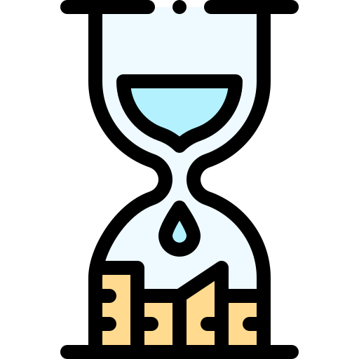 Hourglass Detailed Rounded Lineal color icon