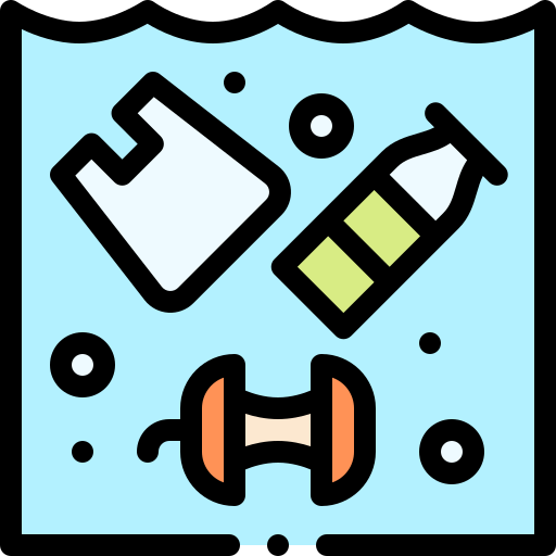 Water pollution Detailed Rounded Lineal color icon