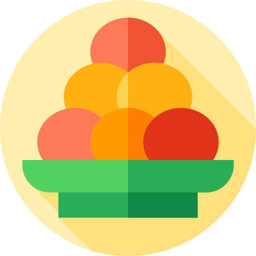 laddu Flat Circular Flat icon