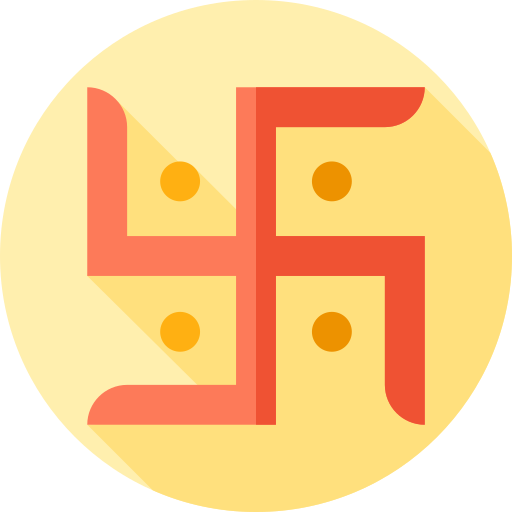 swastyka Flat Circular Flat ikona