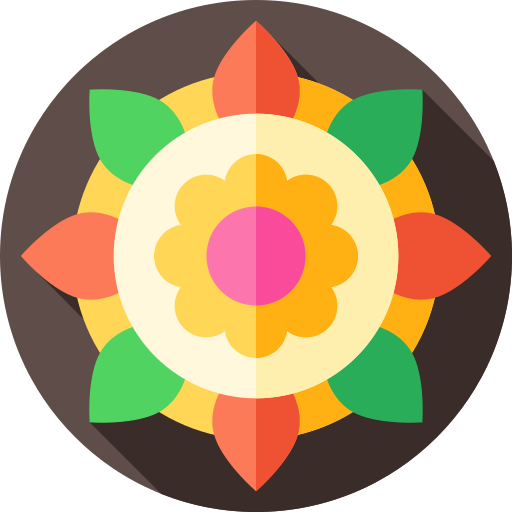 Rangoli Flat Circular Flat icon