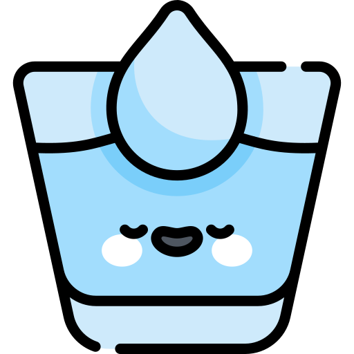 beber agua Kawaii Lineal color icono