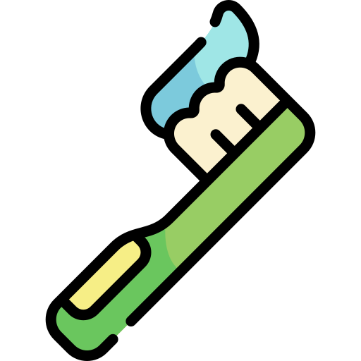 cepillo de dientes Kawaii Lineal color icono
