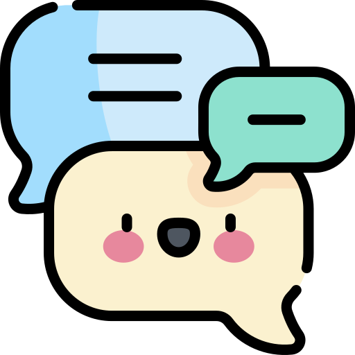 Chat Kawaii Lineal color icon