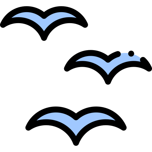 Bird Detailed Rounded Lineal color icon