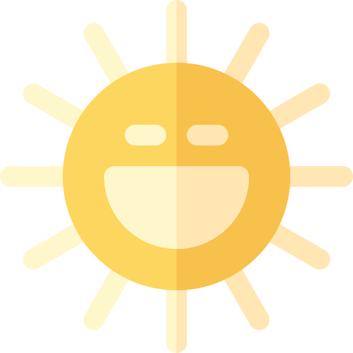 zonnig Basic Rounded Flat icoon